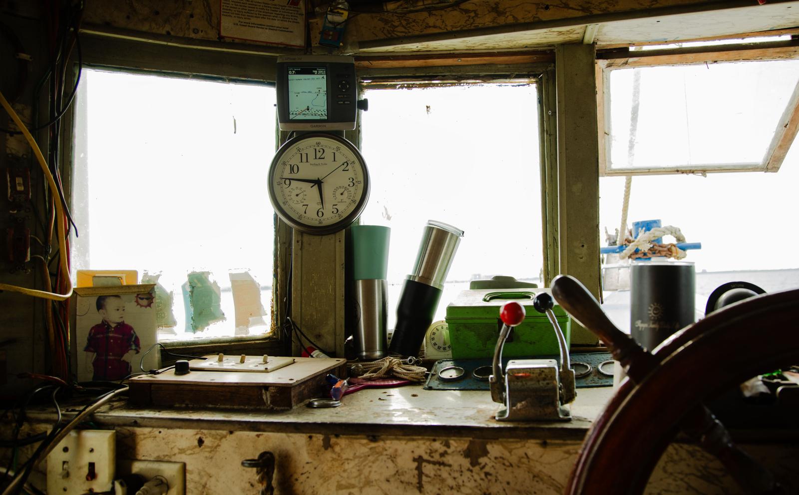 The helm of the ship.